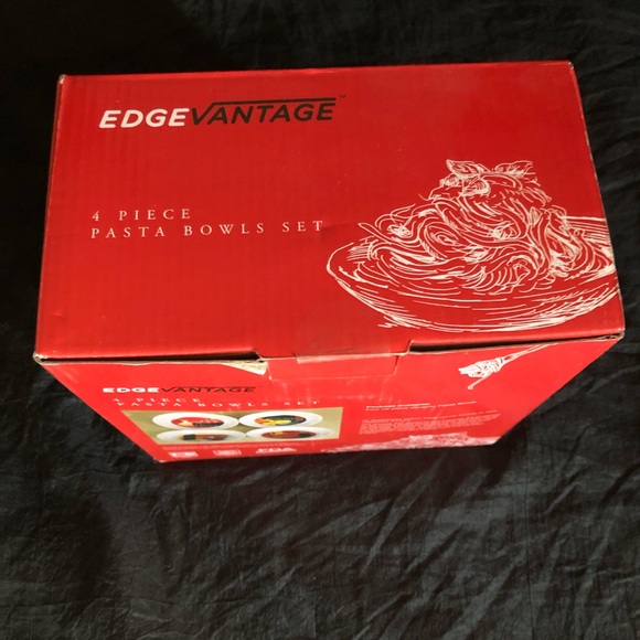 4 Piece Ceramic Pasta Bowl Set - Picture 3 of 8